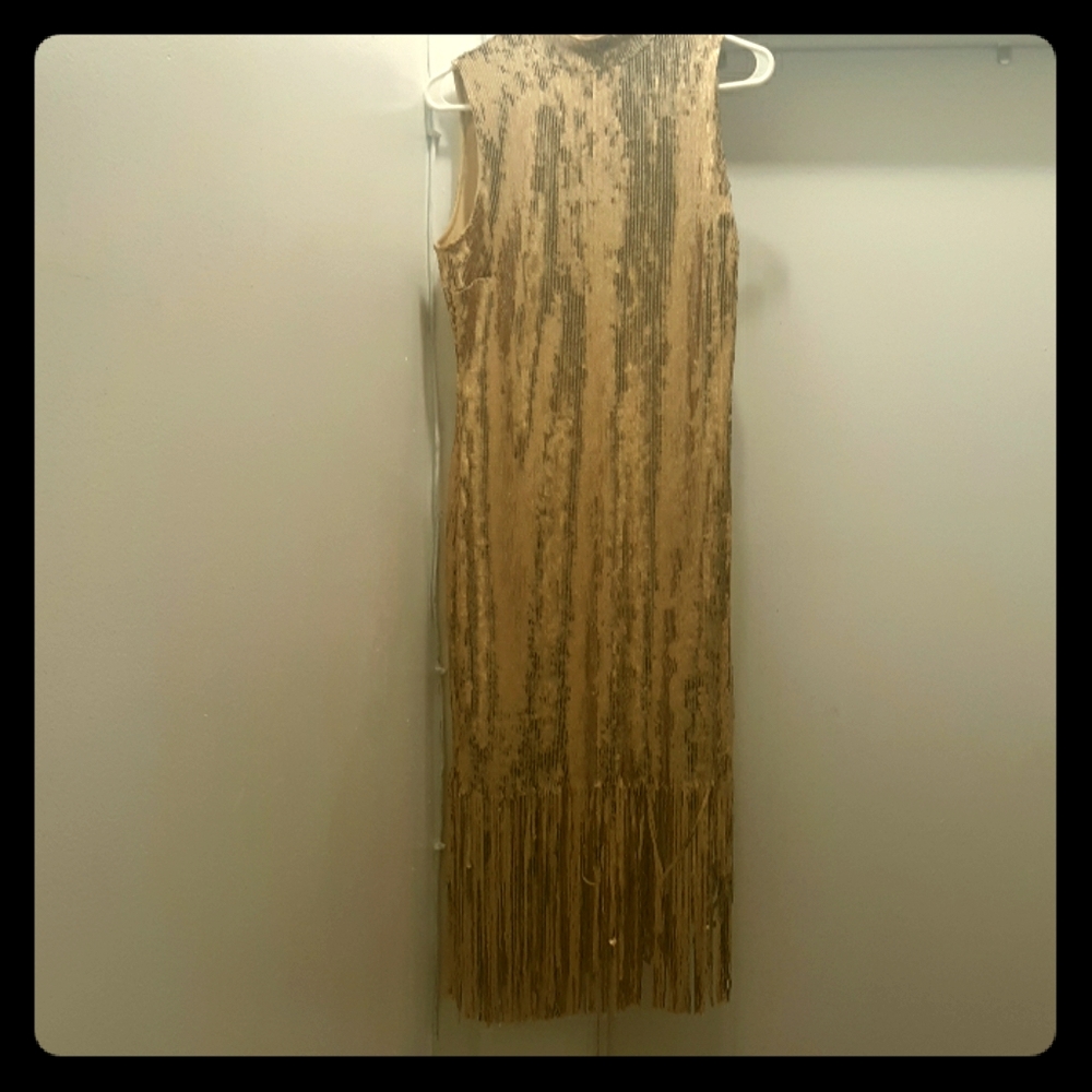 Fashion Nova Gold "Disco Nights" Sequin dress